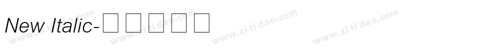 New Italic字体转换